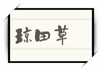 琼田草怎么读_琼田草是什么意思_琼田草读音/解释